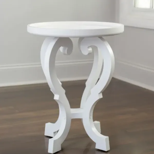 Accent & End Tables-Kirkland's Home Wooden Parker Accent Table White