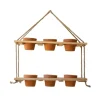 Shelves-Kirkland's Home Wooden 2-Tier Hanging Shelf With Clay Pots