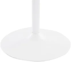Dining Tables-Kirkland's Home Wooden Top Metal Base Round Dining Table White