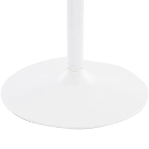 Dining Tables-Kirkland's Home Wooden Top Metal Base Round Dining Table White