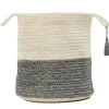 Baskets & Boxes-Kirkland's Home Woven Bone Shaped Basket, 21 In. Gray