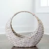 Baskets & Boxes-Kirkland's Home Woven Half Moon Basket White