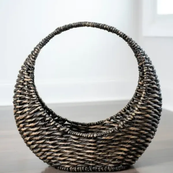 Baskets & Boxes-Kirkland's Home Woven Half Moon Basket Brown