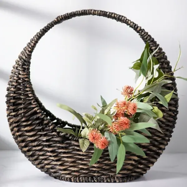 Baskets & Boxes-Kirkland's Home Woven Half Moon Basket Brown