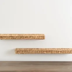 Shelves-Kirkland's Home Woven Hyacinth Wall Shelves, Set Of 2