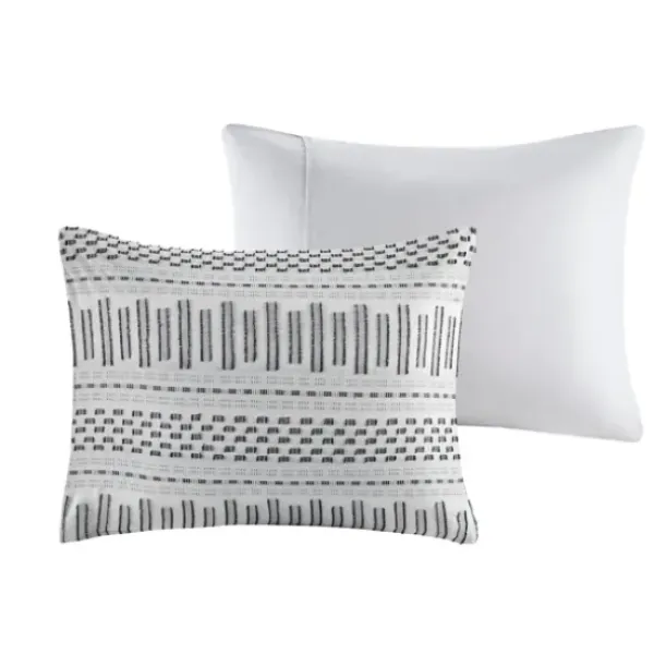 Comforters-Kirkland's Home Woven Jacquard California King Comforter Set Gray