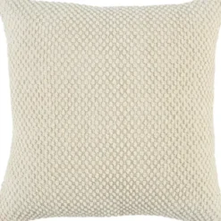 Pillows-Kirkland's Home Woven Nubby Pillow Ivory