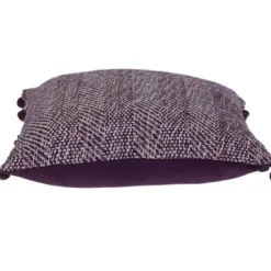 Pillows-Kirkland's Home Woven Pom Pom Pillow Purple