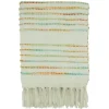 Blankets & Throws-Kirkland's Home Woven Rainbow Stripe Tassel Throw Multi/White
