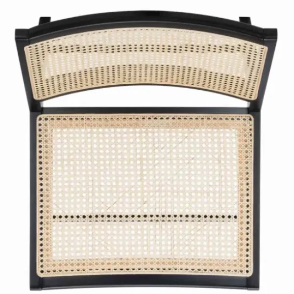 Accent Chairs-Kirkland's Home Woven Rattan Low-Slung Accent Chair Black