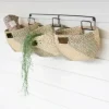 Wall Storage-Kirkland's Home Woven Seagrass Baskets On Metal Frame
