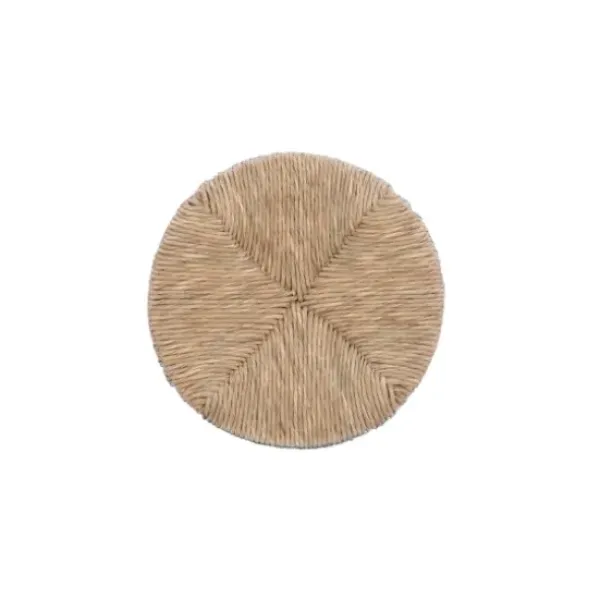 Bar Stools & Counter Height Stools-Kirkland's Home Woven Seagrass Walnut Wood Swivel Counter Stool Tan