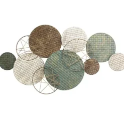 Wall Plaques-Kirkland's Home Woven Textured Metal Plates Wall Sculpture Multi