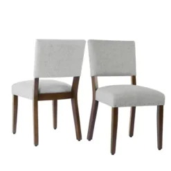 Dining Chairs-Kirkland's Home Woven Upholstered Dining Chairs, Set Of 2 Gray
