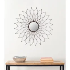 Decorative Mirrors-Kirkland's Home Wrought Iron Flower Petal Wall Mirror