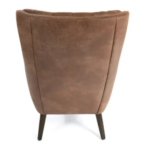 Accent Chairs-Kirkland's Home Wyatt Chester Faux Leather Accent Chair Brown