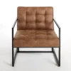 Accent Chairs-Kirkland's Home Wyatt Faux Leather Accent Chair Brown
