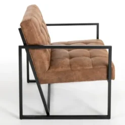 Accent Chairs-Kirkland's Home Wyatt Faux Leather Accent Chair Brown