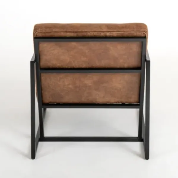 Accent Chairs-Kirkland's Home Wyatt Faux Leather Accent Chair Brown