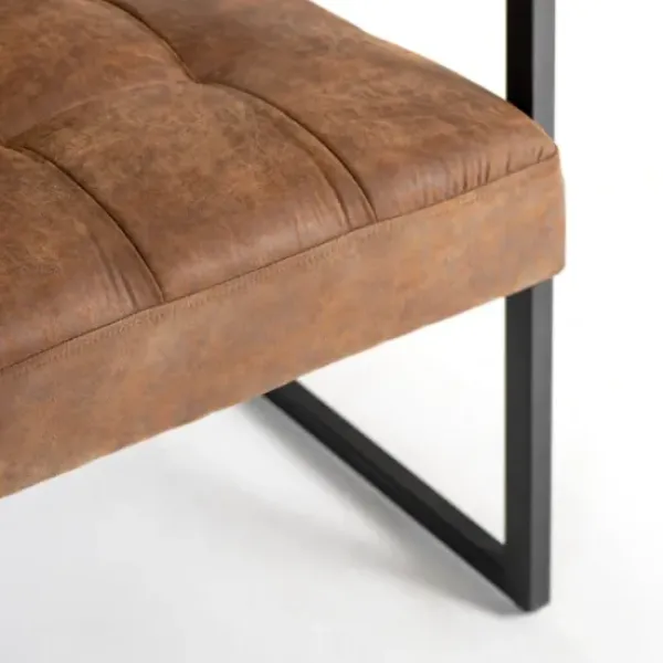 Accent Chairs-Kirkland's Home Wyatt Faux Leather Accent Chair Brown