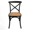 Dining Chairs-Kirkland's Home X Frame Cane Seat Dining Chair Black