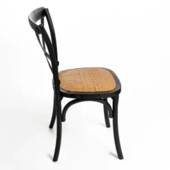 Dining Chairs-Kirkland's Home X Frame Cane Seat Dining Chair Black