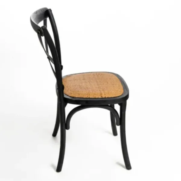 Dining Chairs-Kirkland's Home X Frame Cane Seat Dining Chair Black