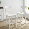Bar Stools & Counter Height Stools-Kirkland's Home X-Back Farmhouse Counter Stools, Set Of 2 White