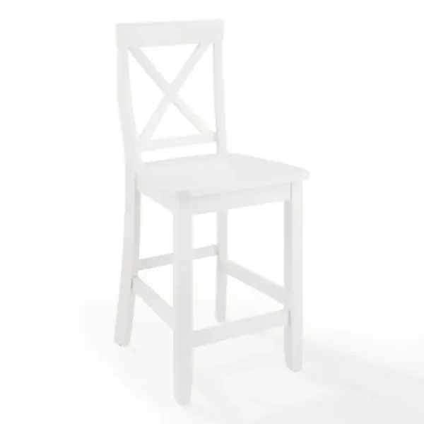 Bar Stools & Counter Height Stools-Kirkland's Home X-Back Farmhouse Counter Stools, Set Of 2 White