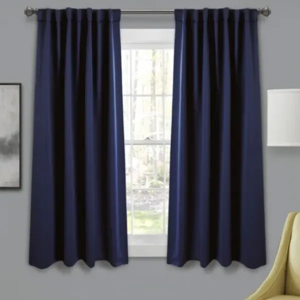 Curtains & Drapes-Kirkland's Home Yellow & Gray Farmhouse Curtain Panel Set, 63 In. Yellow/Gray