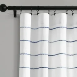 Curtains & Drapes-Kirkland's Home Yellow And Gray Stripe Curtain Panel Set, 95 In. White/Gray/Yellow