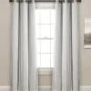 Curtains & Drapes-Kirkland's Home Yellow And Gray Stripe Curtain Panel Set, 84 In. White/Gray/Yellow