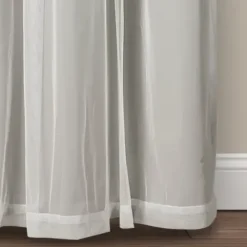 Curtains & Drapes-Kirkland's Home Yellow And Gray Stripe Curtain Panel Set, 84 In. White/Gray/Yellow