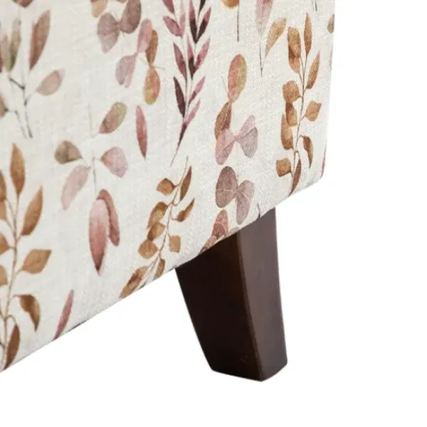 Accent Chairs-Kirkland's Home Yellow And Orange Leaf Upholstered Accent Chair Yellow/Orange