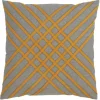 Pillows-Kirkland's Home Yellow Crosshatch Stitch Cotton Throw Pillow Yellow/Gray
