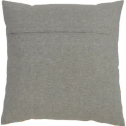 Pillows-Kirkland's Home Yellow Crosshatch Stitch Cotton Throw Pillow Yellow/Gray