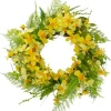 Wreaths-Kirkland's Home Yellow Daisy And Berry Wreath Yellow/Green