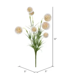 Stems & Bouquets-Kirkland's Home Yellow Floral Pom-Pom Bundles, Set Of 6 Yellow/Green