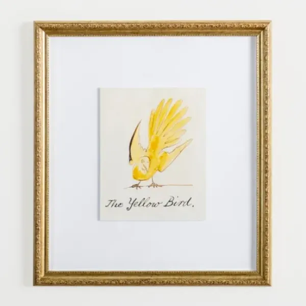 Framed Art-Kirkland's Home Yellow Free Bird Gold Framed Art Print Yellow/White