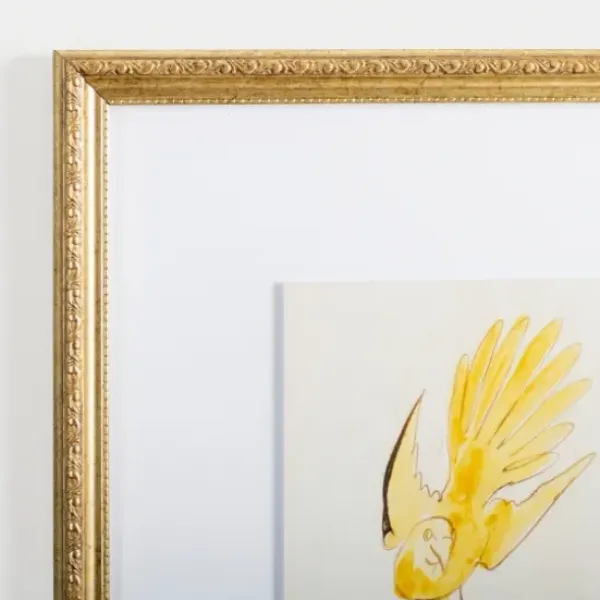 Framed Art-Kirkland's Home Yellow Free Bird Gold Framed Art Print Yellow/White