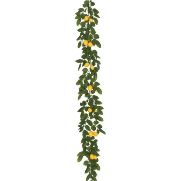 Arrangements & Greenery-Kirkland's Home Yellow Lemon Leaf Garland Green/Yellow