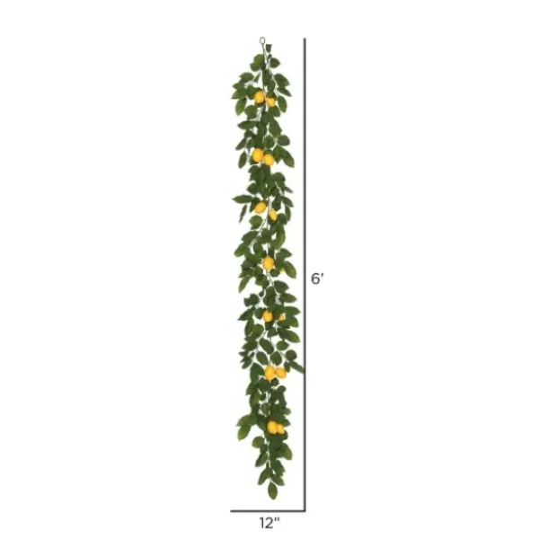 Arrangements & Greenery-Kirkland's Home Yellow Lemon Leaf Garland Green/Yellow