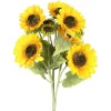 Stems & Bouquets-Kirkland's Home Yellow Sunflower Bush Blossoms Yellow/Brown