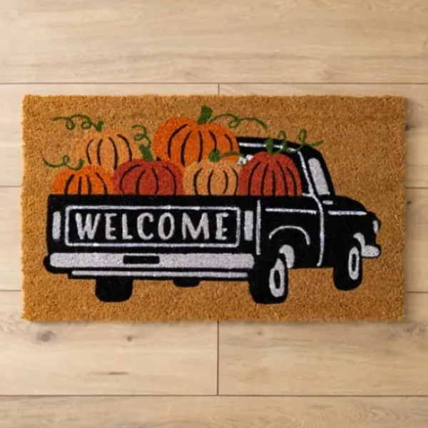 Doormats-Kirkland's Home Yellow Sunflower Indoor/Outdoor Rug Tan/Yellow