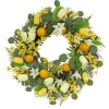 Wreaths-Kirkland's Home Yellow Tulip And Lemon Wreath Yellow/Green