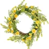 Wreaths-Kirkland's Home Yellow Wild Sunflower Wreath Yellow/Green