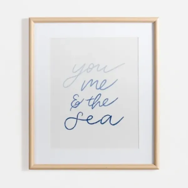 Wall Quotes & Signs-Kirkland's Home You Me & The Sea Framed Art Print White/Blue