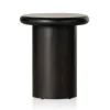 Accent & End Tables-Kirkland's Home Zach Charcoal Wood Pedestal End Table Black