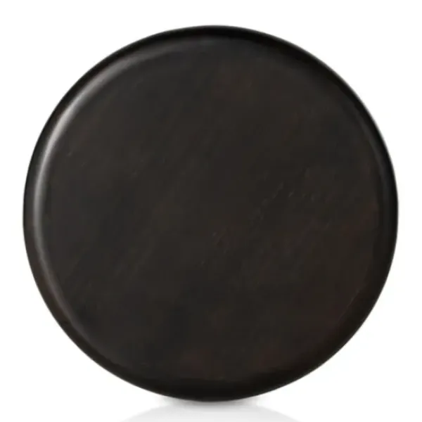 Accent & End Tables-Kirkland's Home Zach Charcoal Wood Pedestal End Table Black
