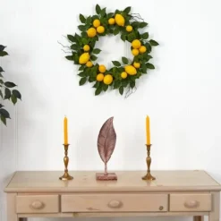 Wreaths-Kirkland's Home Zesty Lemon Fresh Wreath Green/Yellow